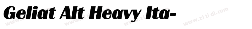 Geliat Alt Heavy Ita字体转换
